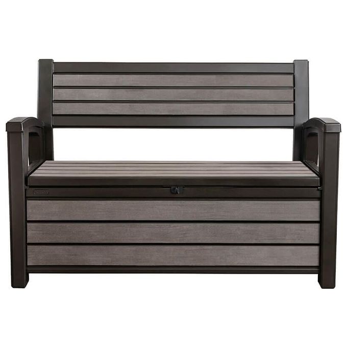 Keter cassapanca hudson bench in resina 132,7x63,5x89,5h capacita' 227 litri colore grafite