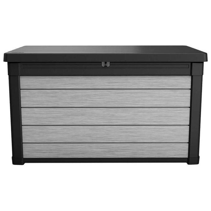 Keter Baule Da Giardino Denali In Resina 122,9X62,1X70,6H 380 Litri Grigio Design Elegante e Resistente per Esterni
