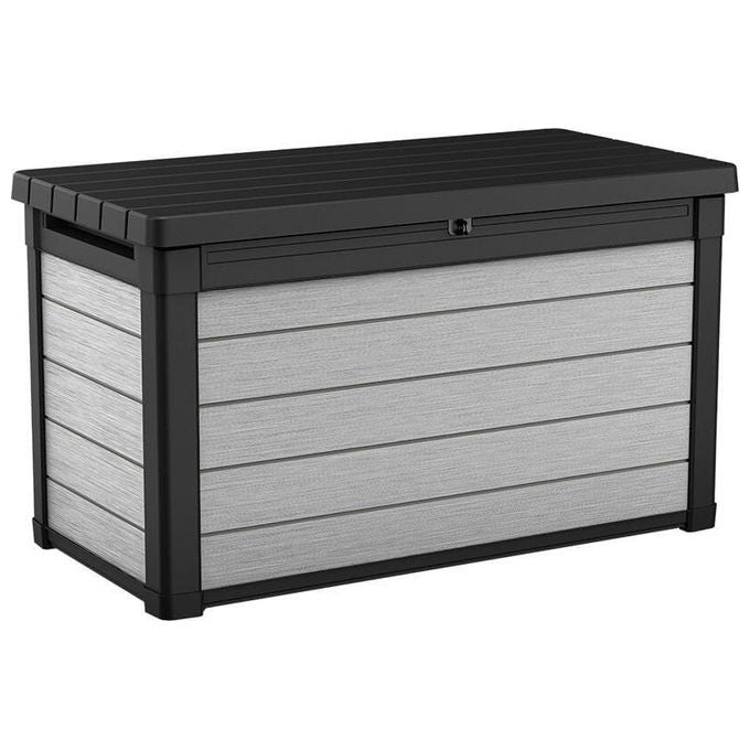 Keter Baule Da Giardino Denali In Resina 122,9X62,1X70,6H 380 Litri Grigio Design Elegante e Resistente per Esterni