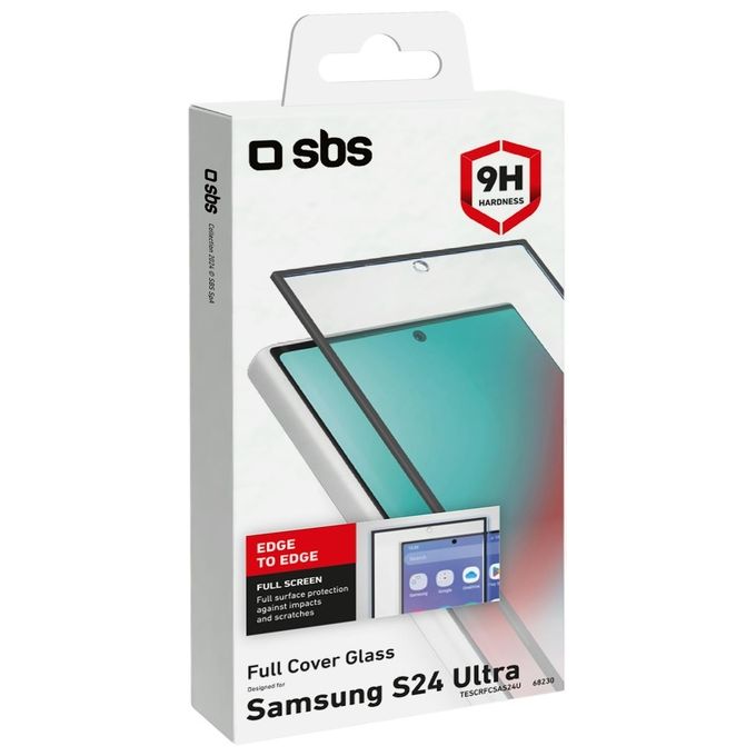 Sbs Pellicola Protettiva Full Cover Glass per Samsung Galaxy S24 Ultra