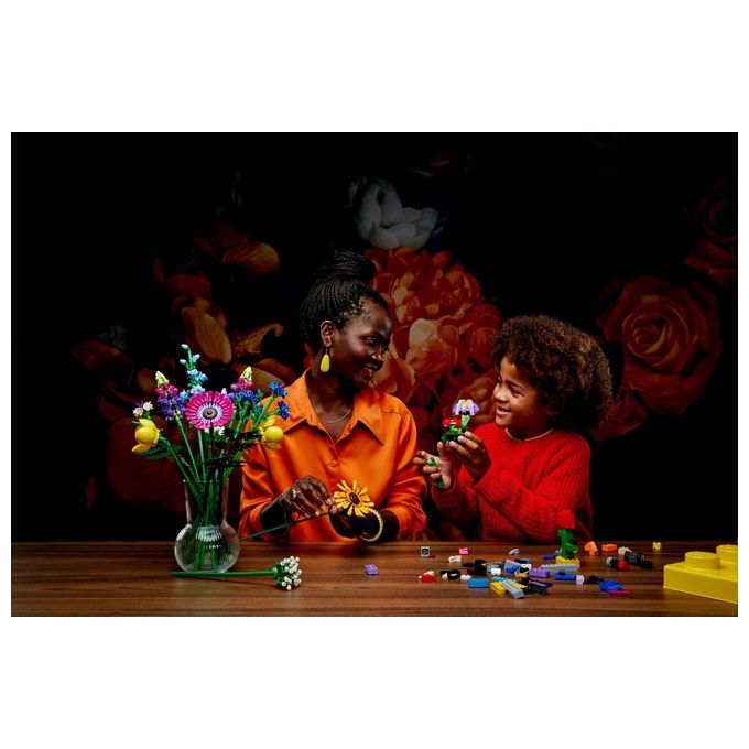 LEGO Icons 10313 Bouquet Fiori Selvatici Finti con Papaveri e Lavanda Artificiali, Idea Regalo Adulti, Botanical Collection