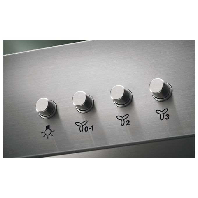 Electrolux LFT419X Cappa aspirante a Parete 3 Velocita' Illuminazione LED Classe energetica C Portata 600 m³-h 90 cm Inox