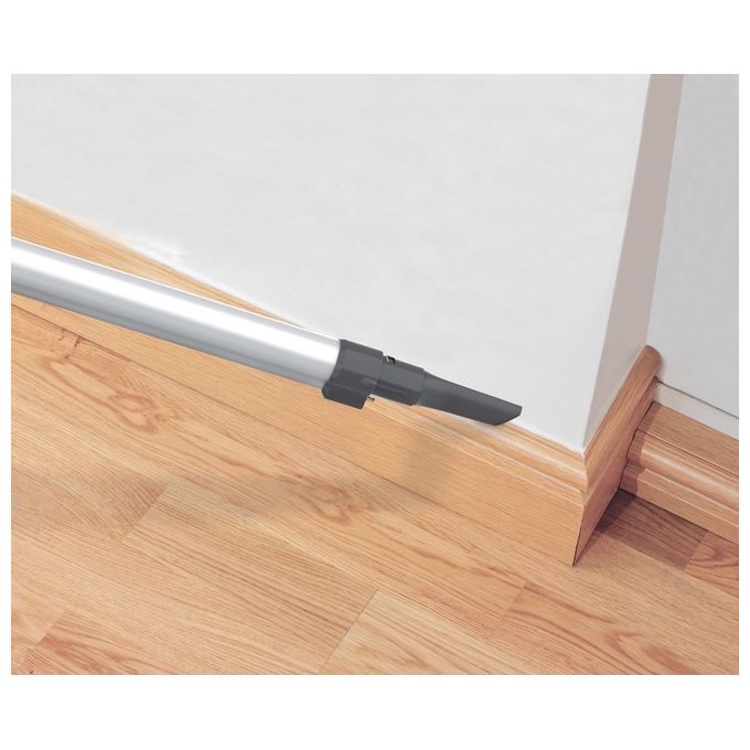 Hoover HF122RH 011 H-Free 100 – Scopa elettrica senza filo e senza sacco, capacita' 0,9 L, autonomia fino a 40 minuti, 2 velocita', sistema ciclonico, accessori inclusi, colore Argento-Rosso