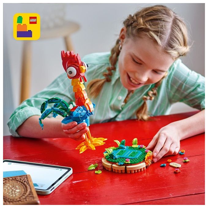 LEGO Heihei ǀ Disney dal Film Vaiana 2 Modello di Animale da Costruire con Parti Snodabili e Espositore Giochi per Bambini e Bambine da 9 Anni in su Idea Regalo di Compleanno da Collezione 43272