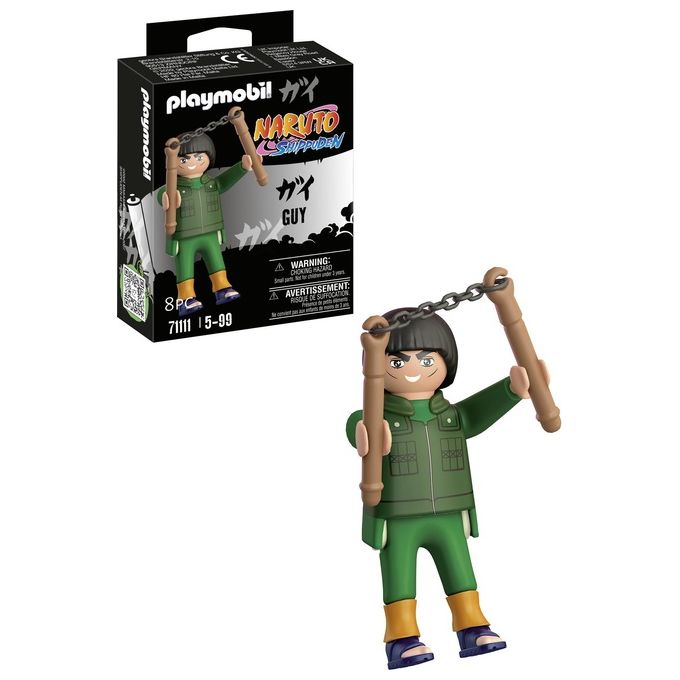 Playmobil Naruto Mighty Guy in Divisa Verde e Sandali Blu