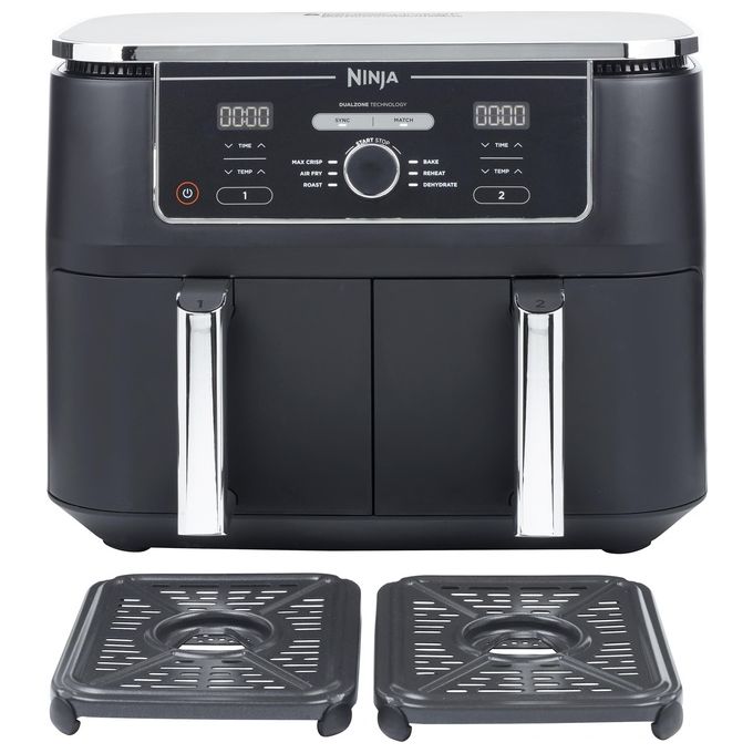 Ninja AF400EU Friggitrice ad Aria Calda Doppia 9.5 Litri Indipendente 2470W Nero