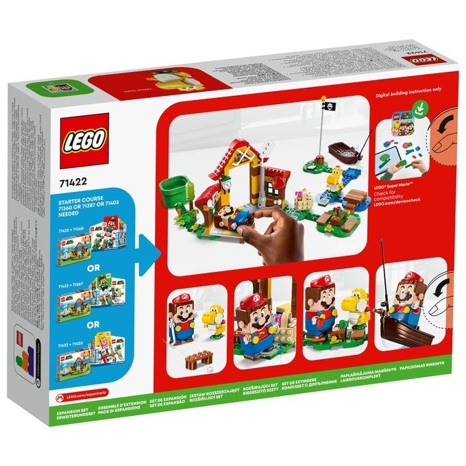 LEGO Super Mario 71422 – Picnic a Casa di Mario, Set di Espansione 259 Pezzi con Personaggi di Mario, Yoshi e Goomba, Eta' 6+