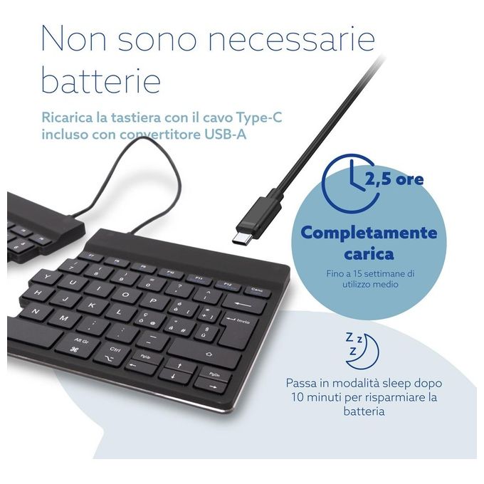 R-Go Tools Tastiera Ergonomica Split It Nero