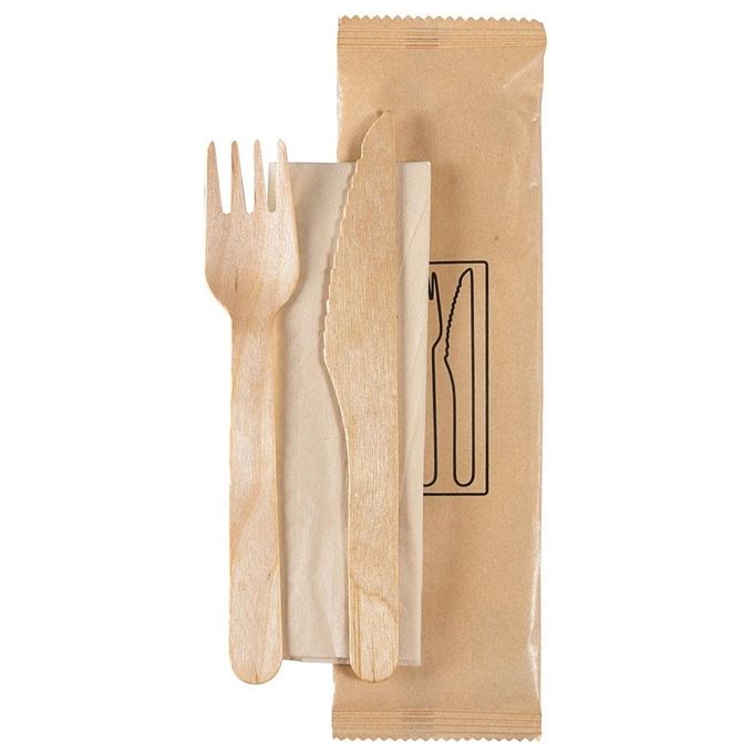 Duni Kit Posate Legno Cerato