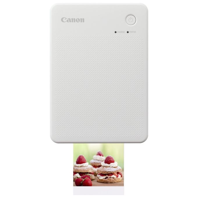 Canon Stampante portatile SELPHY QX20: per la stampa Wi-Fi direttamente dal tuo dispositivo smart. Stampa a sublimazione 2 formati di stampe con adesivo rimovibile e ricarica USB-C - Bianco