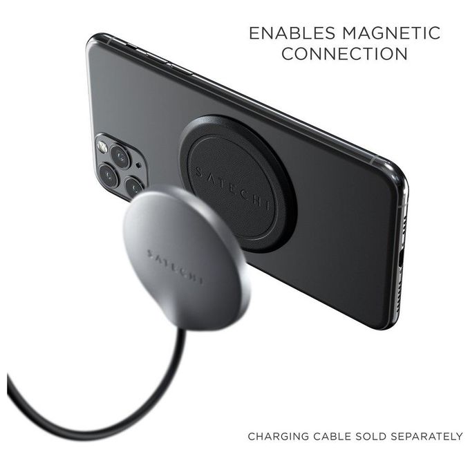 Satechi ST-ELMSK Adesivo MagSafe per iPhone 11-12 Nero