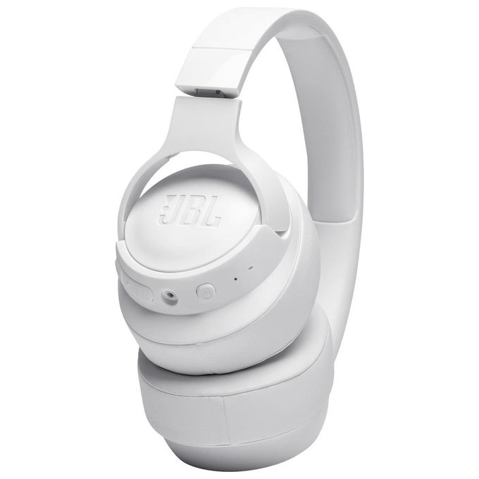 JBL TUNE 710 BT Cuffie Over-Ear Wireless Bluetooth JBL Pure Bass Pieghevole Senza Fili con Padiglione Imbottito Fino a 50h di Autonomia Bianco