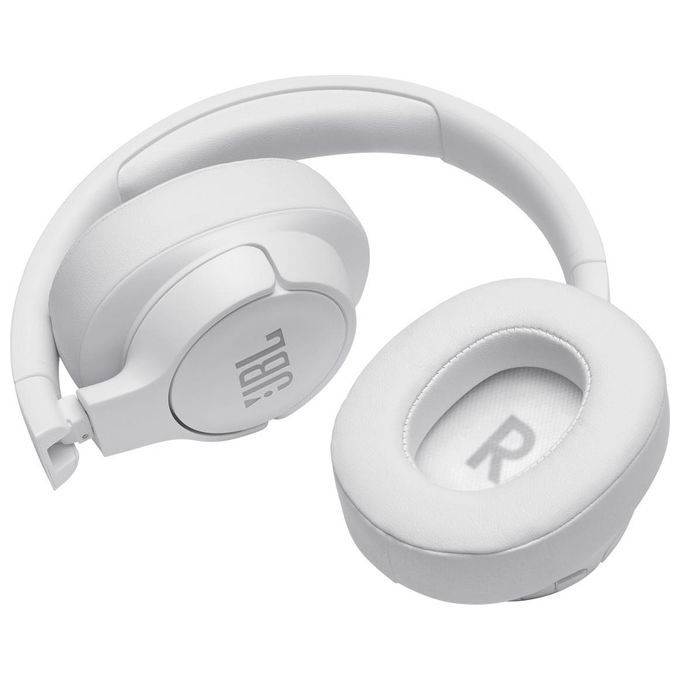 JBL TUNE 710 BT Cuffie Over-Ear Wireless Bluetooth JBL Pure Bass Pieghevole Senza Fili con Padiglione Imbottito Fino a 50h di Autonomia Bianco
