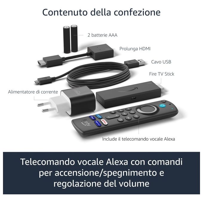Amazon Fire TV Stick 2021 con Telecomando Vocale Alexa