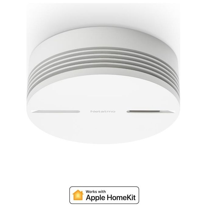 Netatmo Rilevatore di Fumo Intelligente Batteria di 10 Anni di Autonomia Allarme Fumo Controlli Automatici Prodotto Autonomo EN14604 Certificazione NSA-IT Bianco