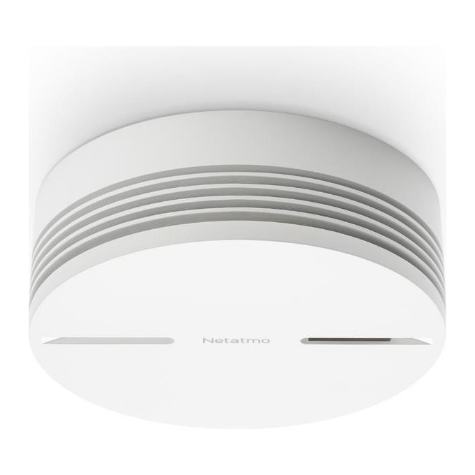 Netatmo Rilevatore di Fumo Intelligente Batteria di 10 Anni di Autonomia Allarme Fumo Controlli Automatici Prodotto Autonomo EN14604 Certificazione NSA-IT Bianco