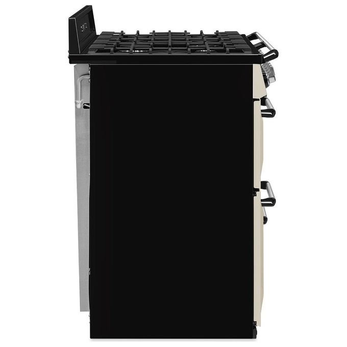 Smeg TR4110P1 Cucina a Gas con Forno Elettrico Multifunzione Termoventilato + Ventilato Estetica Victoria 7 Fuochi Griglie in Ghisa Classe energetica A Vapor Clean 110x60 cm Panna