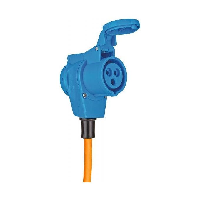 Brennenstuhl Cavo Adattatore CEE da Campeggio con Spina Cee e Giunto ad Angolo con Presa Combinata con Contatto di Protezione Cavo da 10mt