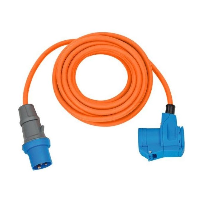Brennenstuhl Cavo Adattatore CEE da Campeggio con Spina Cee e Giunto ad Angolo con Presa Combinata con Contatto di Protezione Cavo da 10mt