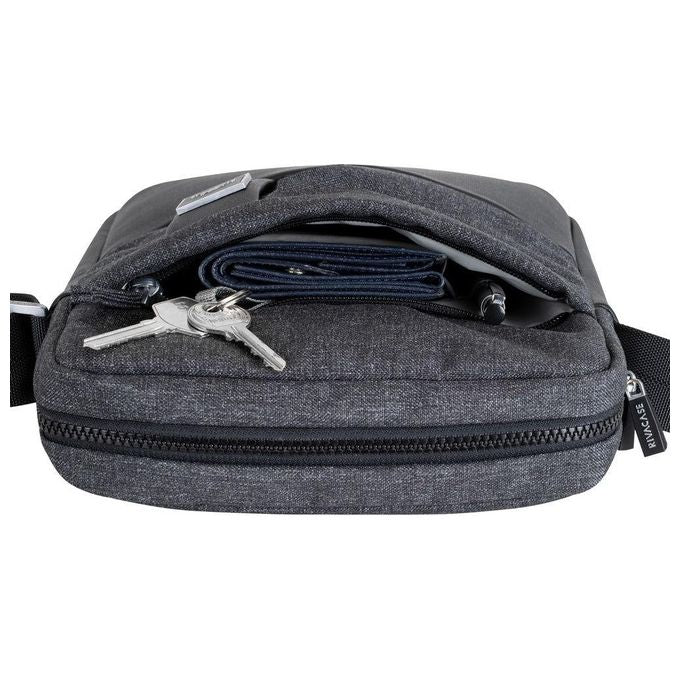 Rivacase Crossbody Bag per Tablet 11'' Nero Melange