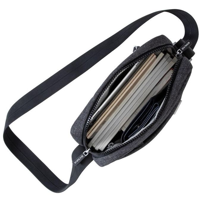Rivacase Crossbody Bag per Tablet 11'' Nero Melange