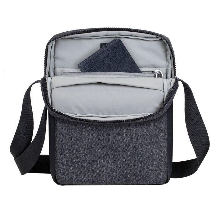 Rivacase Crossbody Bag per Tablet 11'' Nero Melange