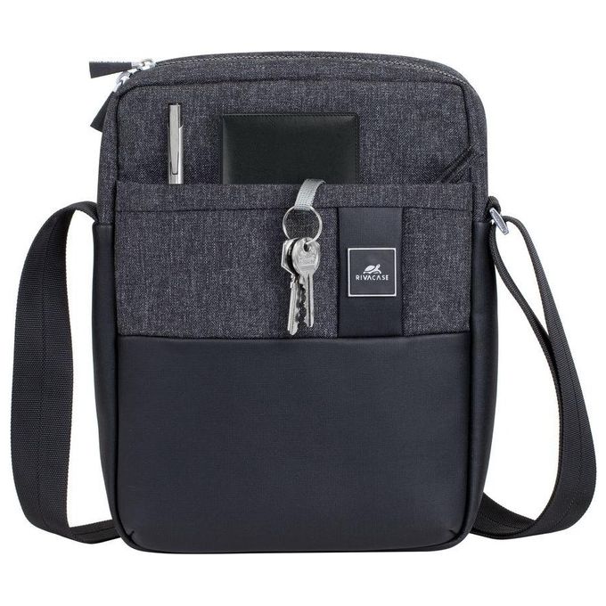 Rivacase Crossbody Bag per Tablet 11'' Nero Melange