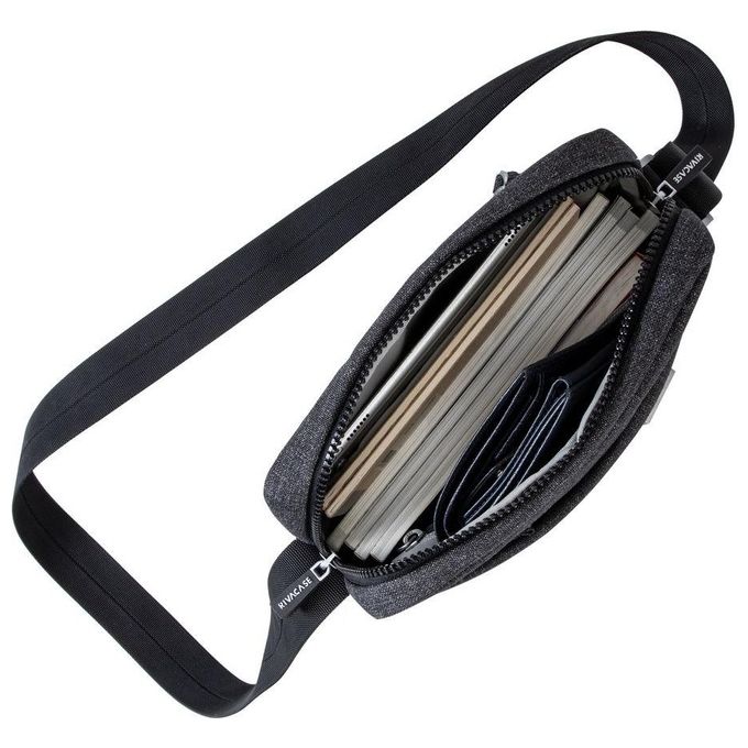 Rivacase Crossbody Bag per Tablet 11'' Nero Melange