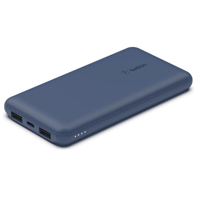 Belkin PowerBank 10K con Cavo Usb-A Usb-C Blu