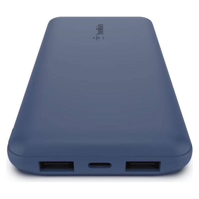 Belkin PowerBank 10K con Cavo Usb-A Usb-C Blu