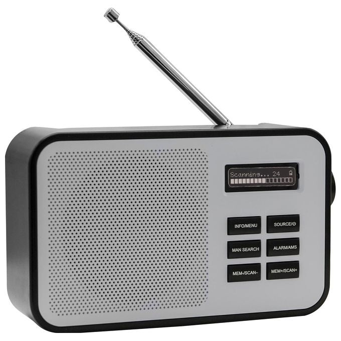Xtreme Videogames Radio DAB Bluetooth DAB+-FM Batteria Ricaricabile Antenna Telescopica Home