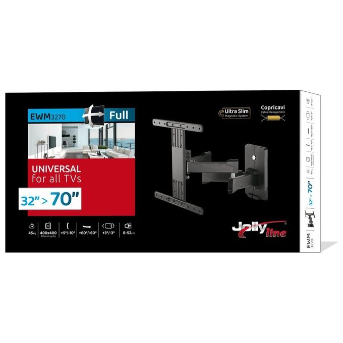 G.b.s. Elettronica EWM-3270 Supporto Slim per Flat-Tv 32''-70'' Max 45Kg 80mm Spessore a Pantografo