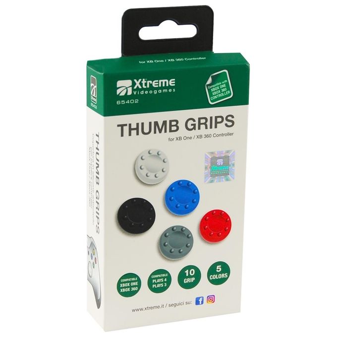 Xtreme Thumb Grips Coperture in Silicone per Xbox One - Xbox 360 10 Pezzi