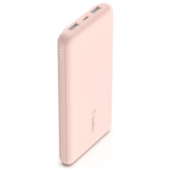 Belkin Powerbank 10.000mAh rosa 15WUSB-A-C cavo 15cm BPB011btRG