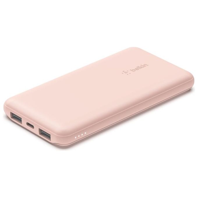 Belkin Powerbank 10.000mAh rosa 15WUSB-A-C cavo 15cm BPB011btRG