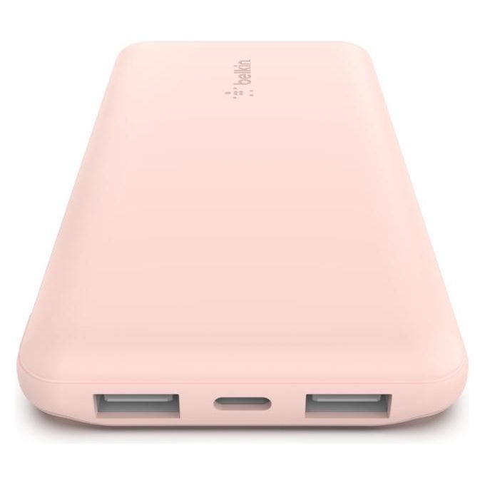 Belkin Powerbank 10.000mAh rosa 15WUSB-A-C cavo 15cm BPB011btRG