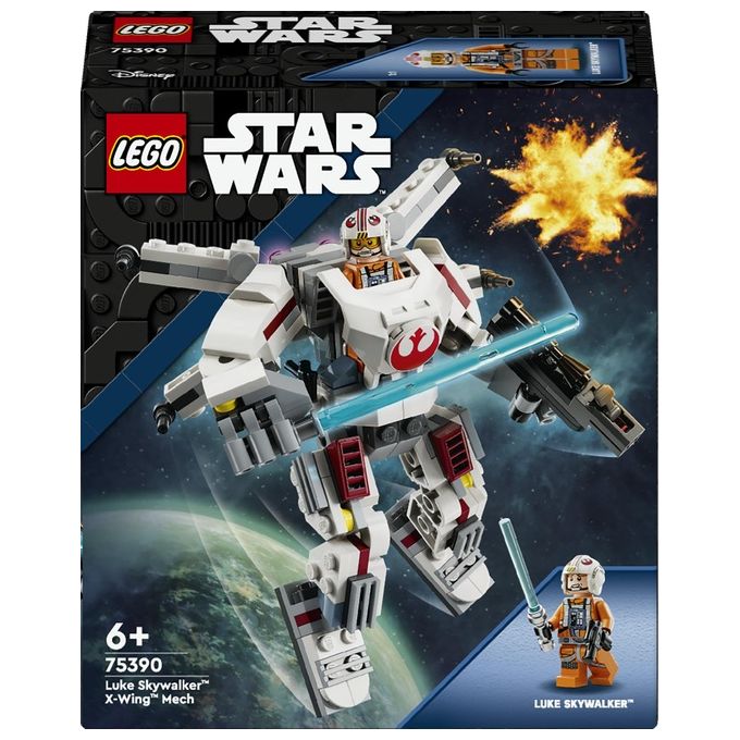 LEGO Star Wars Mech X-Wing di Luke Skywalker Veicolo Robot Giocattolo Simile all'Astronave Set di Giochi d'Avventura per Bambini e Bambine da 6 Anni in su Piccolo Regalo da Collezione 75390