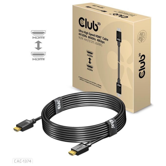 Club3d Cac-1374 Cavo Hdmi 4mt Hdmi Tipo A Standard Nero