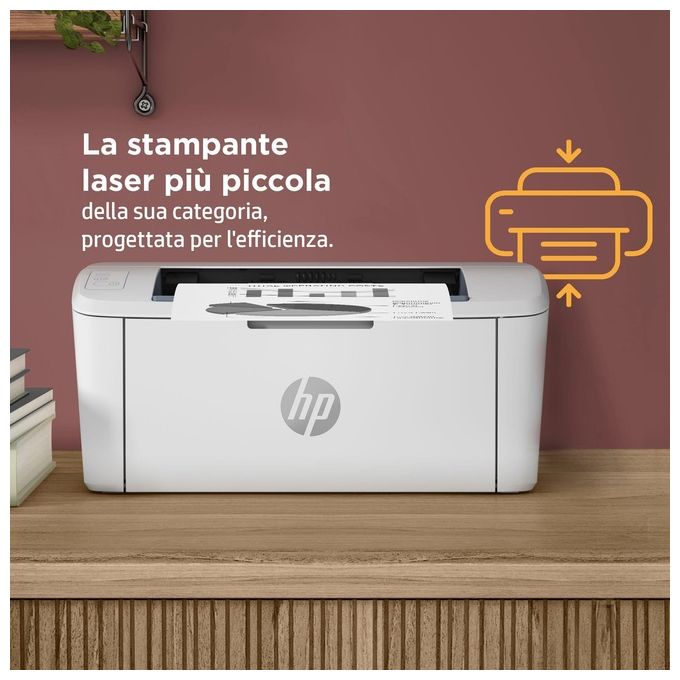 HP LaserJet M110we 7MD66E, Stampante a Singola Funzione Laser A4 Monocromatica, Stampa Fronte e Retro Manuale in b-n, 20 ppm, Wi-Fi, HP Smart, 6 Mesi di Piano Toner Instant Ink incluso con HP+, Bianca