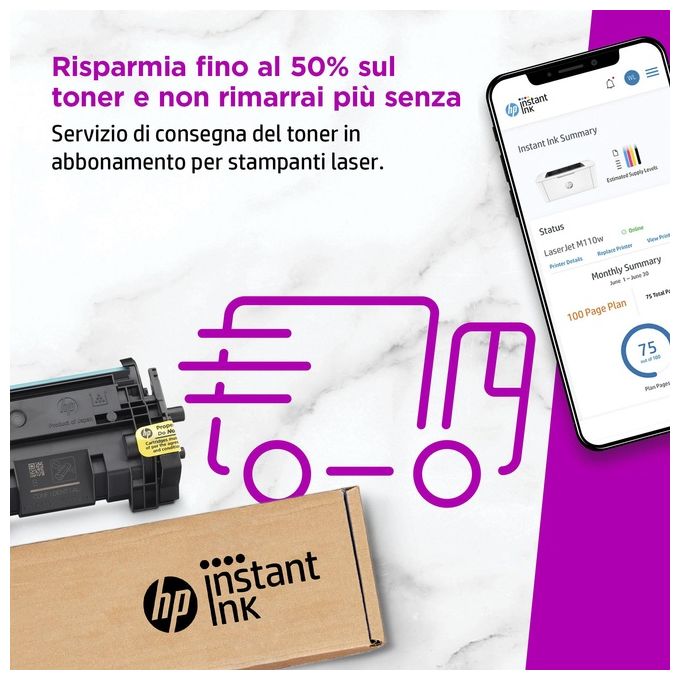 HP LaserJet M110w Stampante Laser A4 600x600 DPI Wi-Fi