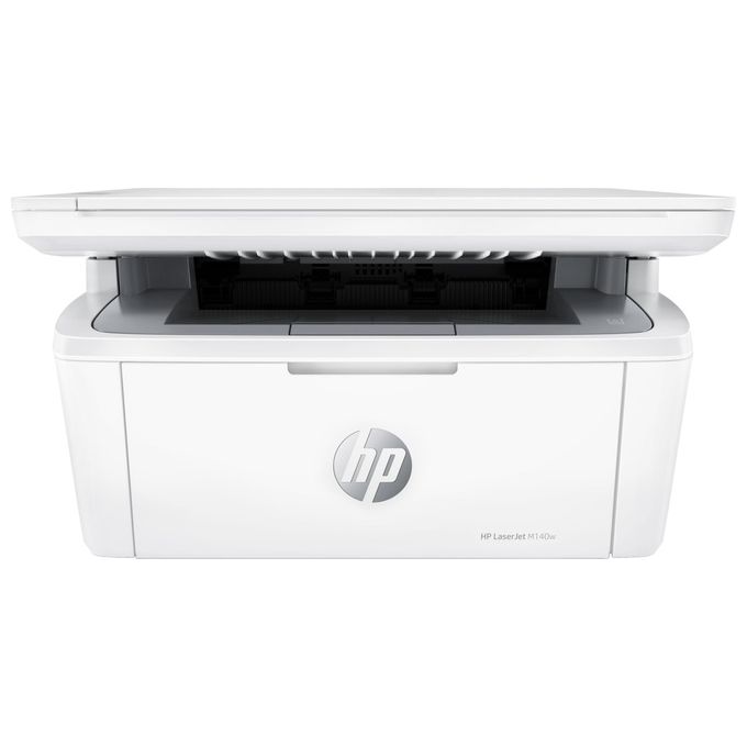 HP LaserJet M140w SaserJet M140w 7MD72F, Stampante Multifunzione Laser A4, Monocromatica, Stampa Fronte e Retro Manuale in b-n, 20 ppm, Wi-Fi, HP Smart, 2 Mesi di Piano Toner Instant Ink inclusi, Bianca