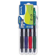 Pilot Confezione 4 Set 2Go G-2 Penne Roller 0.7mm Colori Assortiti