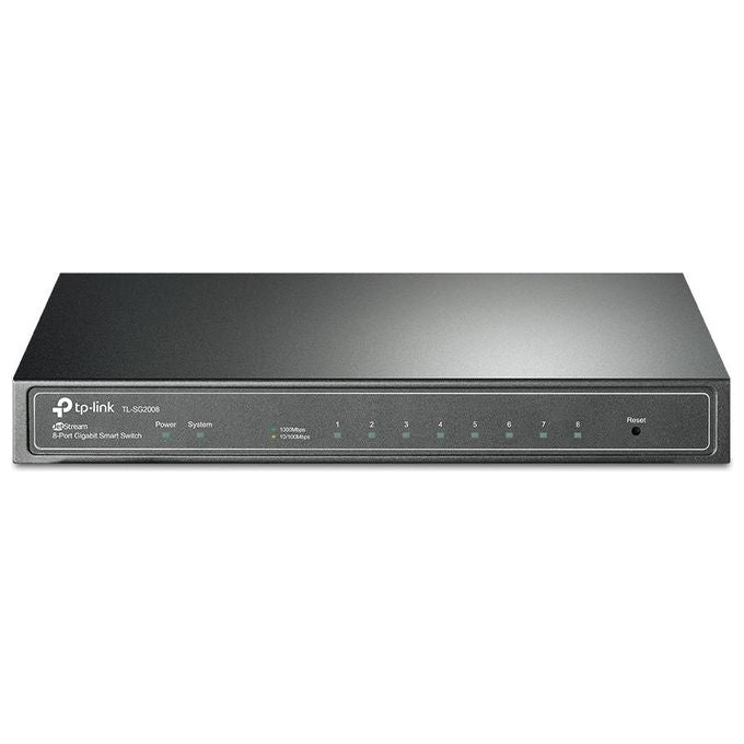 Tp-Link TL-SG2008 Omada Switch 8 Porte Gestito Gigabit Ethernet 10-100-1000 Nero