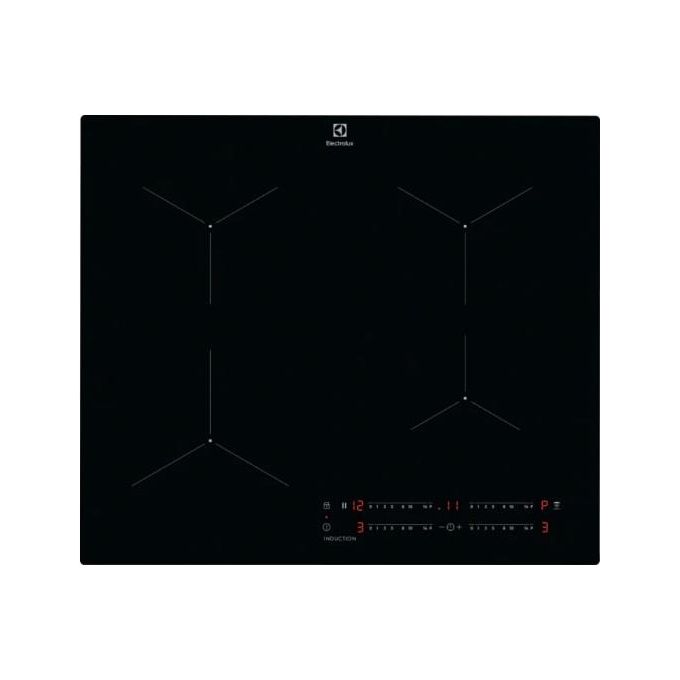 Electrolux LIL61443C Serie 300 - Piano cottura a induzione, 59 cm, 4 zone, riscaldamento rapido, vetroceramica, Nero