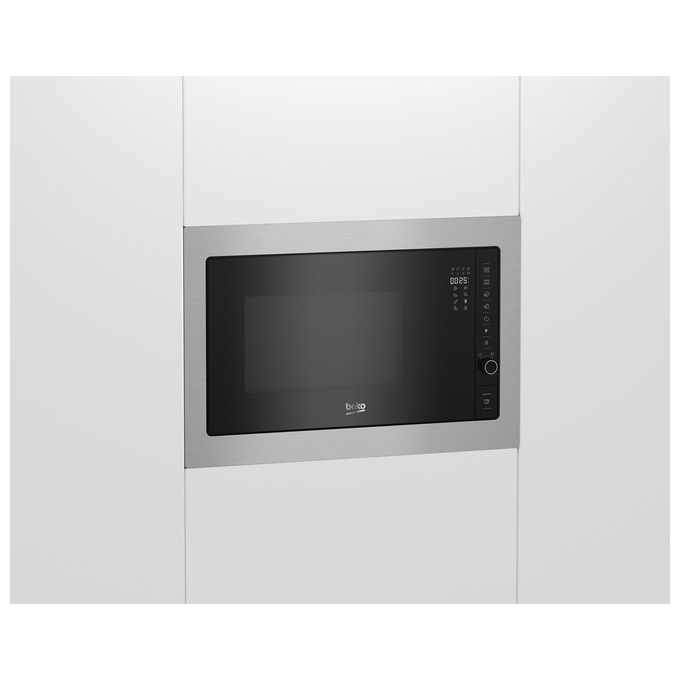 BEKO MGB 25332 BG Forno Microonde con Grill Capacita' 25 Litri Potenza 900W 8 Programmi Funzione Scongelamento Nero-Acciaio Inossidabile