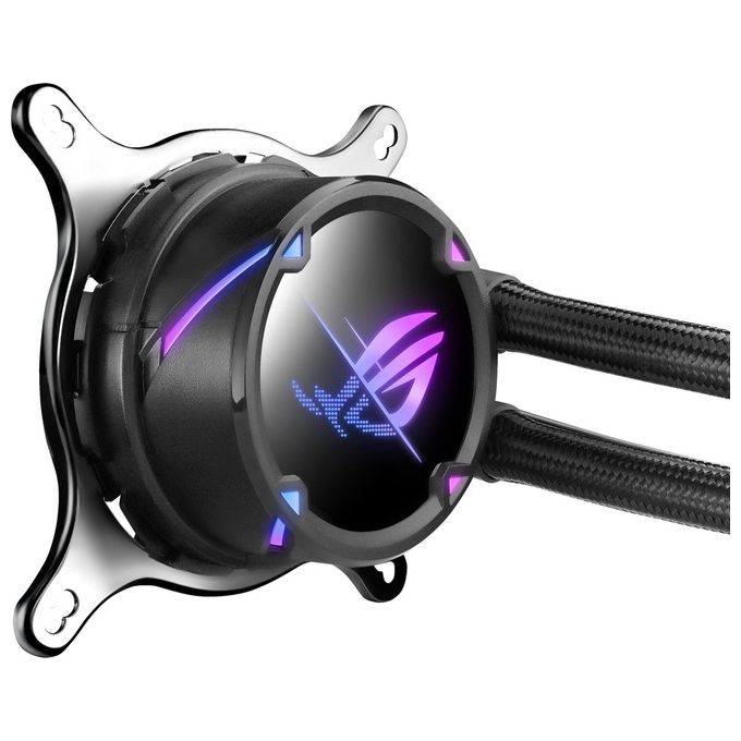 ASUS ROG Strix LC II 240 ARGB Dissipatore a Liquido All-In-One, Due Ventole ROG da 120mm RGB, Illuminazione ARGB, LGA 1700-1200-1150-1151-1152-1155-1156-2011-2066 e AMD AM4-TR4, Nero