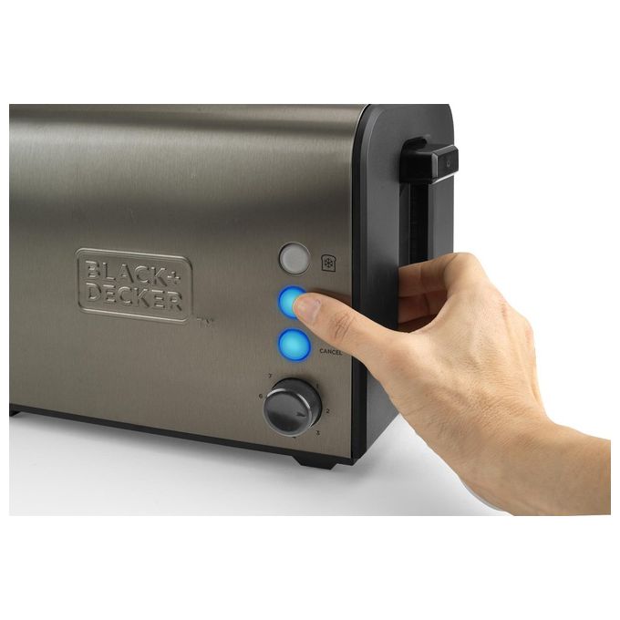 Black+Decker BXTOA900E Tostapane 900W Acciaio Inossidabile Grigio