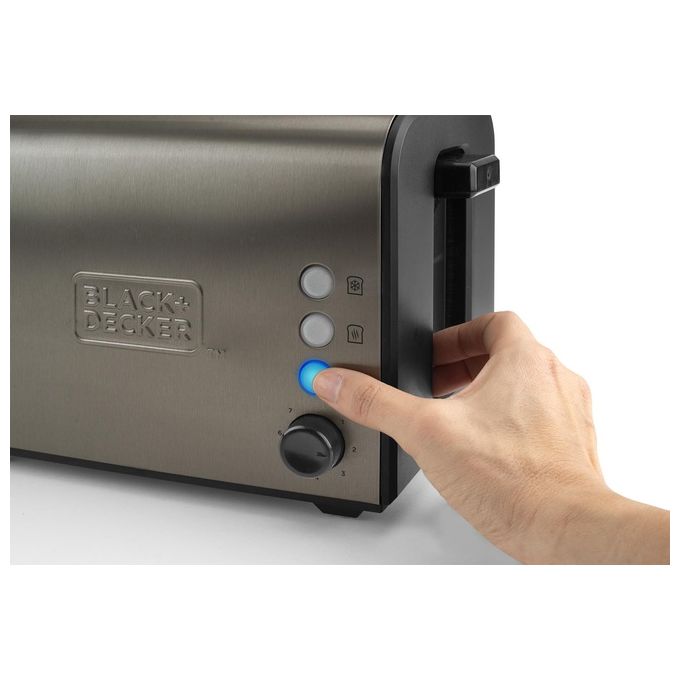 Black+Decker BXTOA900E Tostapane 900W Acciaio Inossidabile Grigio
