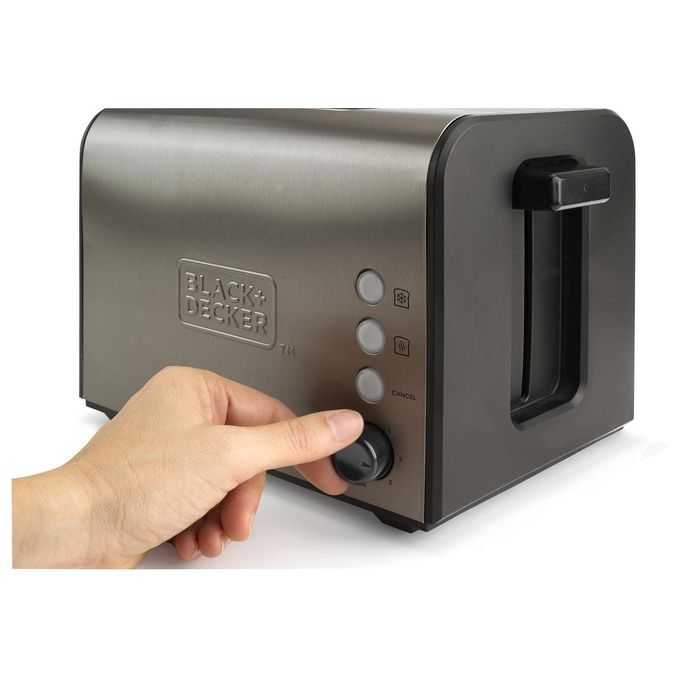Black+Decker BXTOA900E Tostapane 900W Acciaio Inossidabile Grigio