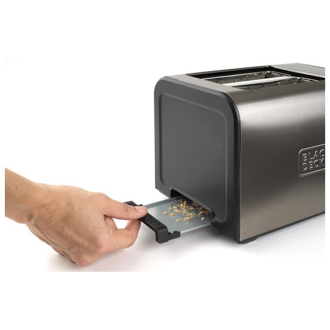 Black+Decker BXTOA900E Tostapane 900W Acciaio Inossidabile Grigio